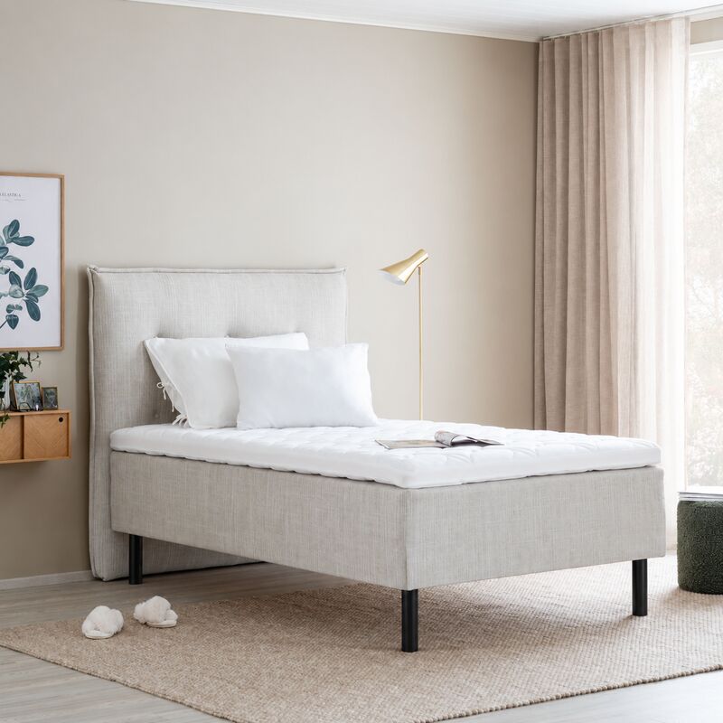 Unia Hopea runkopatjasänky 120x200 beige musta jalka