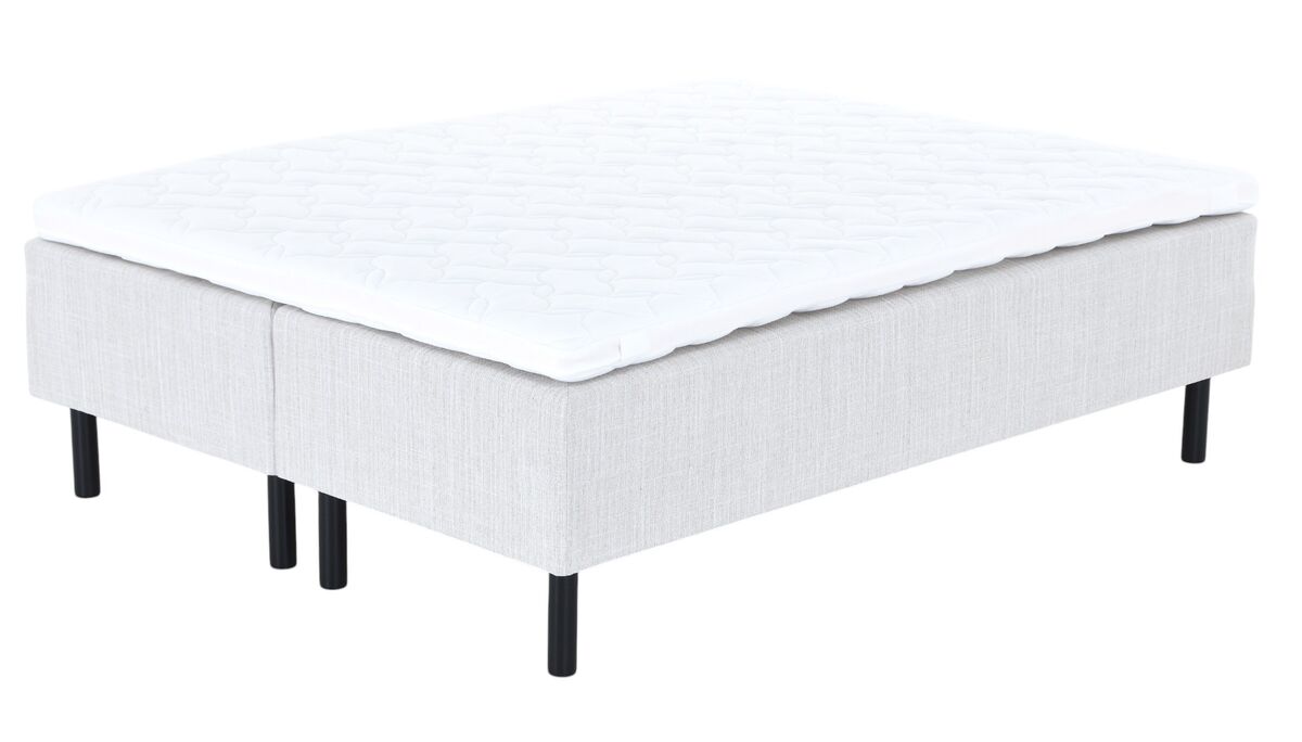 Unia Hopea runkopatjasänky M 160x200 beige, relax 7cm, 23cm musta jalka