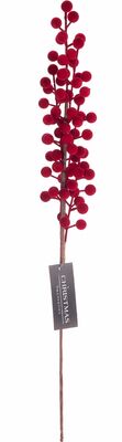 Aatto koristeoksa marjoilla 60 cm punainen