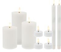 Aatto led-kynttiläsetti 9 kpl valkoinen