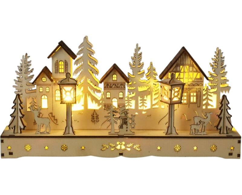 Loiste puutalot led 30 cm
