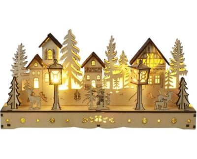 Loiste puutalot led 30 cm