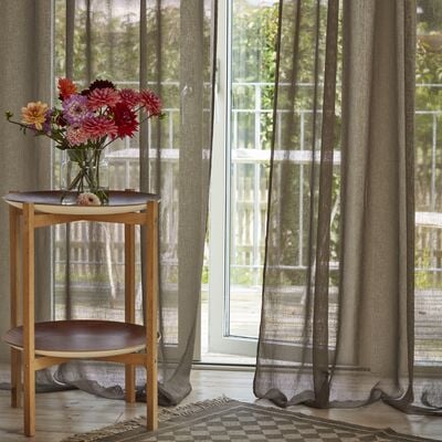 Noble House Mira sivuverhot 2 kpl 130x250 cm valkoinen