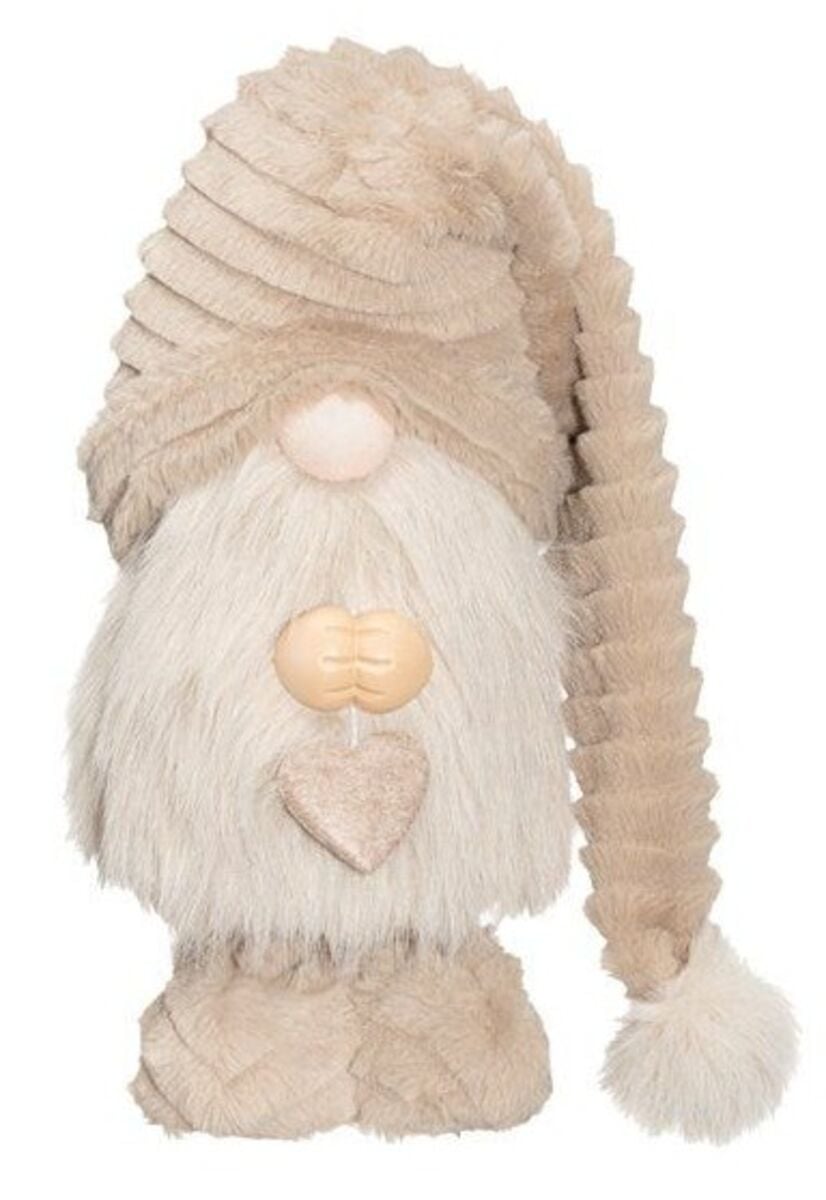 Winteria Tonttu sydän kädessä 30 cm ruskea