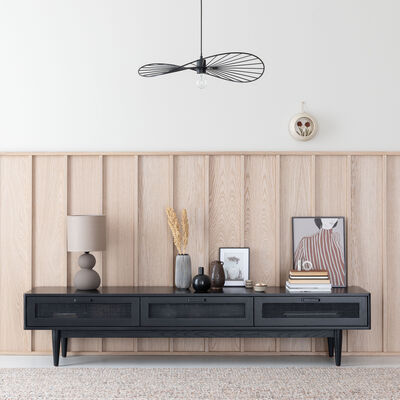 Mooda Lexie tv-taso 190x42x40 cm valkolakattu, varastopoisto