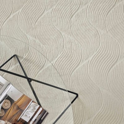 KM Castello Wave matto 200x290 cm luonnonvalkoinen