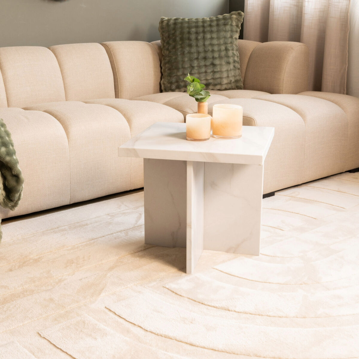 KM Carpets KM Heaven Trend nukkamatto 200x280 cm luonnonvalkoinen