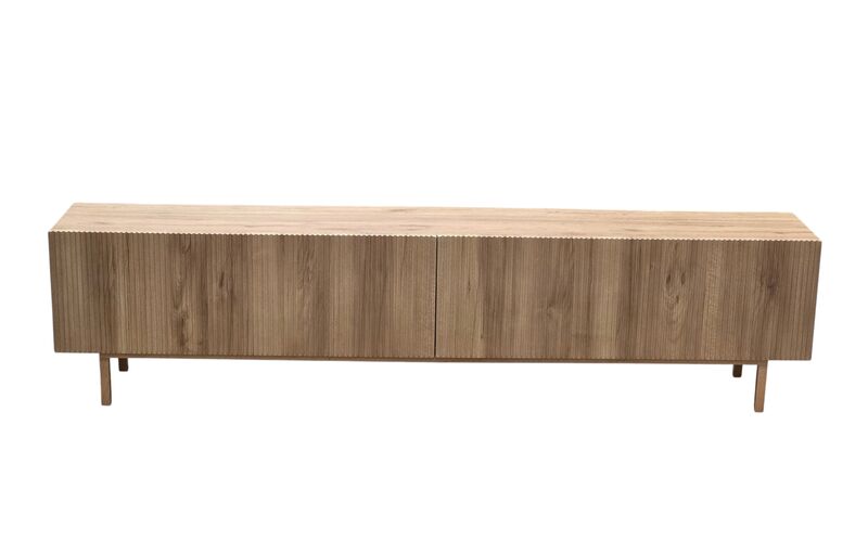 Kuusio tv taso 180cm paneeli ovet, puu jalka