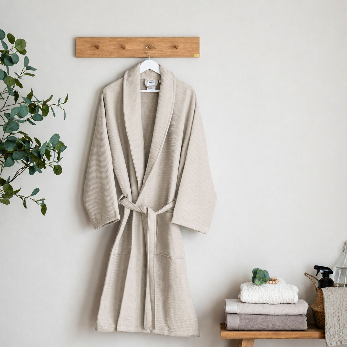 Veke Sammal kylpytakki L/XL hiekka
