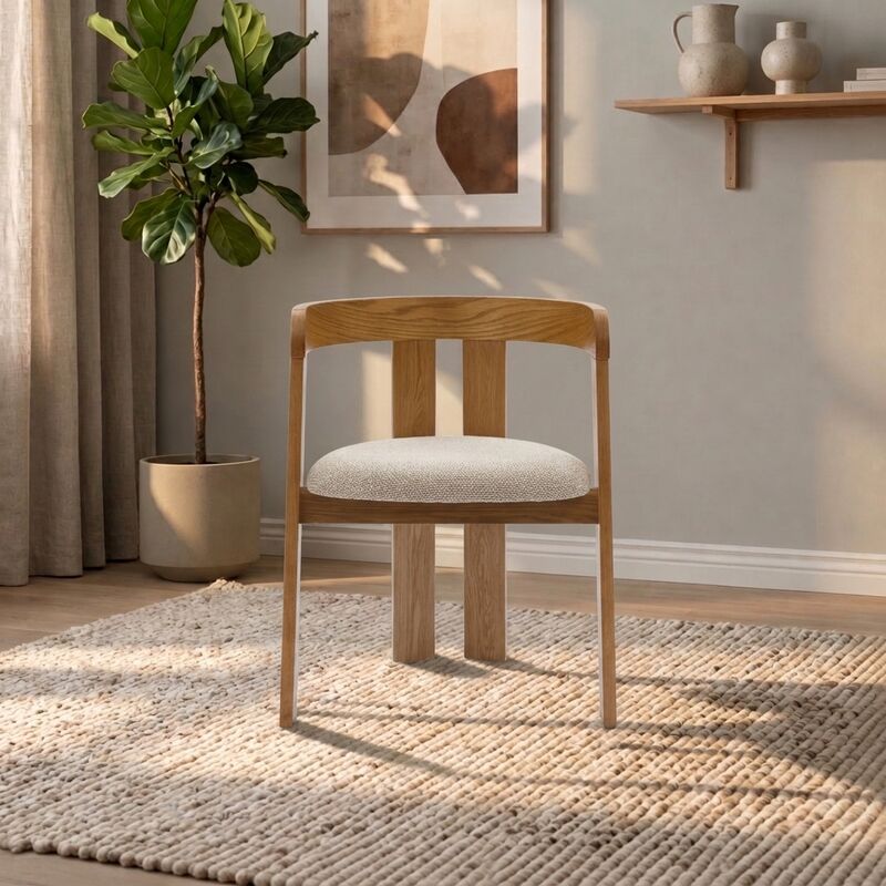 Aarre tuoli lakattu tammi/vaalea beige