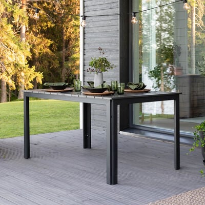 Brafab Patio aintwood ruokapöytä 149x92 cm antrasiitti/harmaa, asiakaspalautus