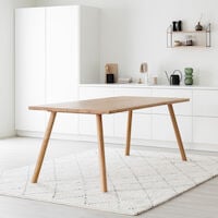 Veini tammi lankkupöytä 195x90 cm lakattu tammi, asiakaspalautus