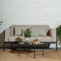 Trondheim 2,5-istuttava sohva vaalea beige/ musta, asiakaspalautus