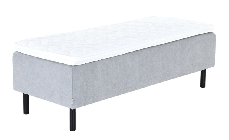 Unia Kulta runkopatjasänky petauspatjalla 90x210 XL , harmaa , Unia relax, pyöreä musta