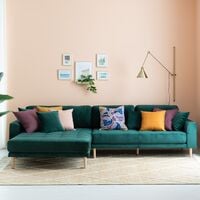 House Nordic Lido divaanisohva vasen, tummanvihreä sametti Bluvel 78, asiakaspal