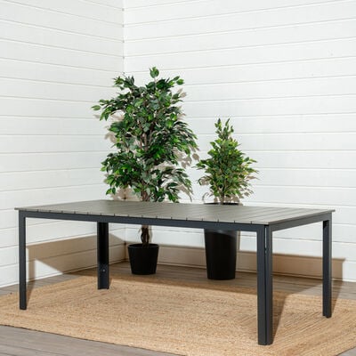 Brafab Patio aintwood ruokapöytä 207x100 musta/tiikki, asiakaspalautus