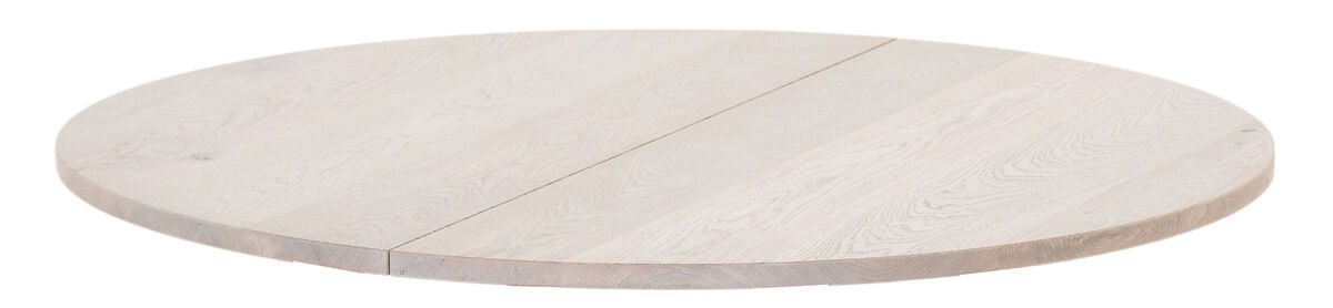 Veke Kaiku ruokapöydän kansi Ø130 cm valkolakattu tammi, asiakaspalautus