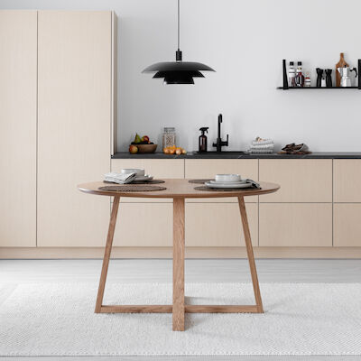 Malika pyöreä ruokapöytä Ø120 cm öljytty tammi, asiakaspalautus