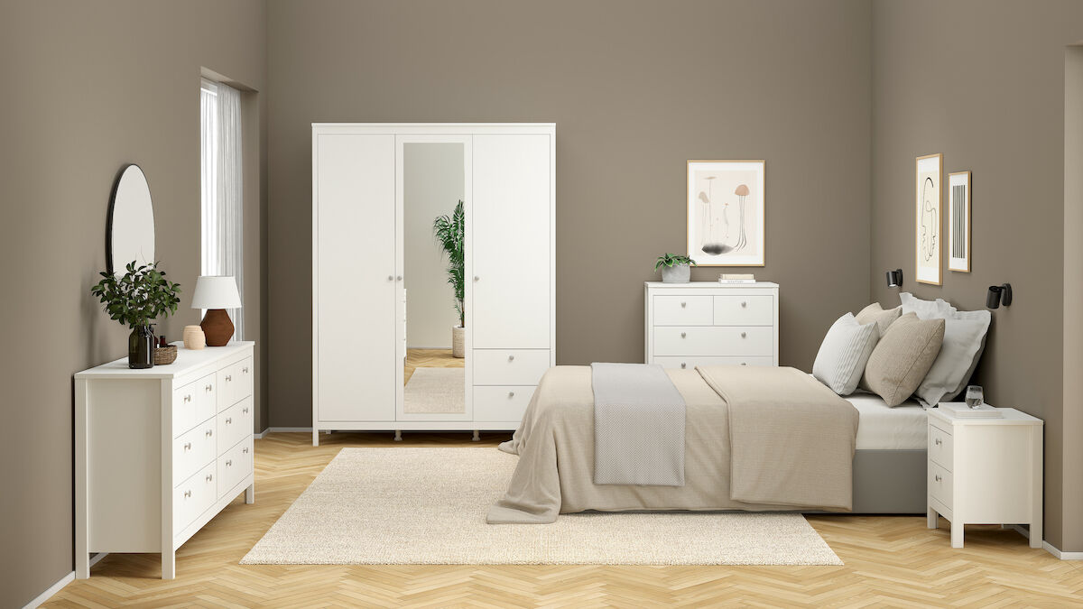Tvilum Madrid lipasto 4+4 valkoinen, asiakaspalautus