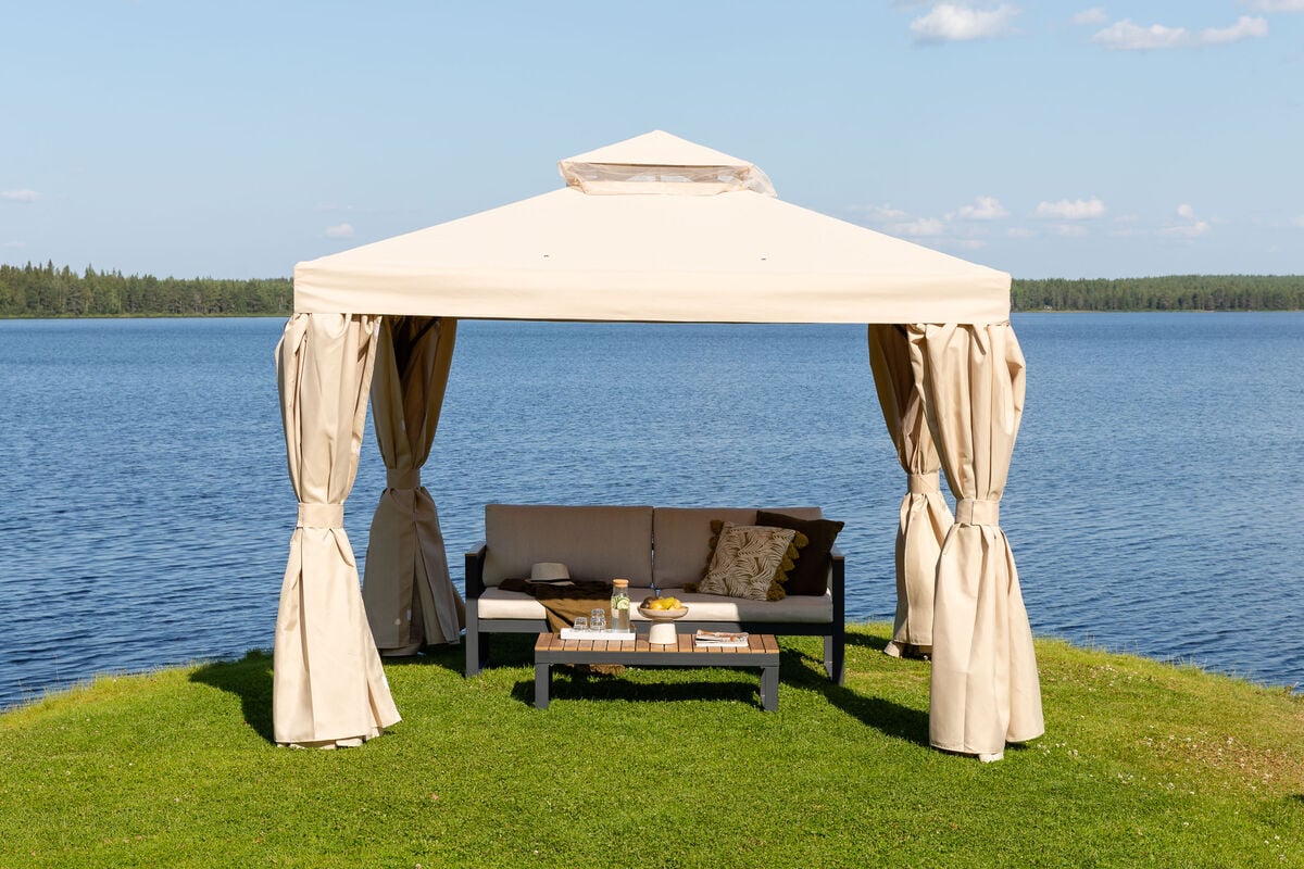 Veke Ranta paviljonki 3x3 m beige, varastopoisto