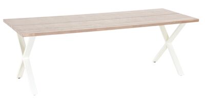 Paljakka tammi lankkupöytä 230x90 cm savutammi/valkoinen