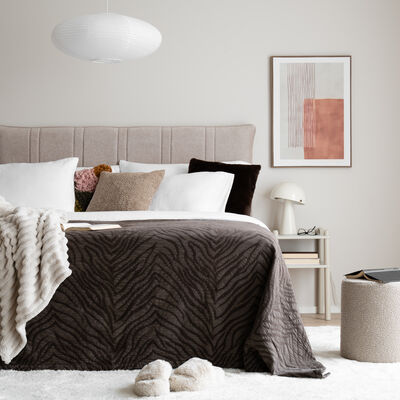 Zebra päiväpeitto 260x260cm tummanvihreä