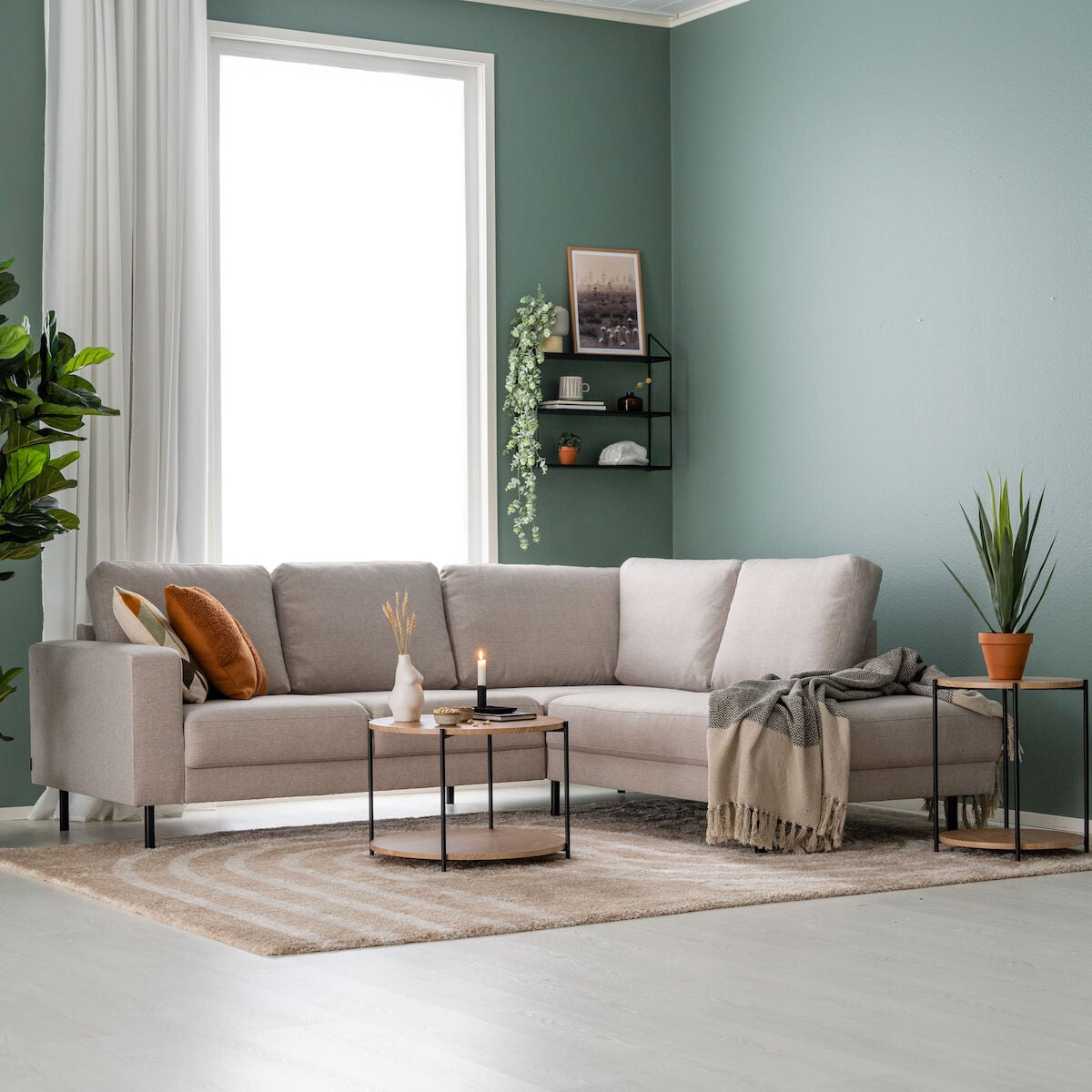 Veke Kairo avokulmasohva oikea hiekka Hygge 10, asiakaspalautus