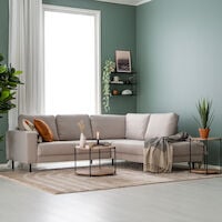 Kairo avokulmasohva oikea hiekka Hygge 10, asiakaspalautus