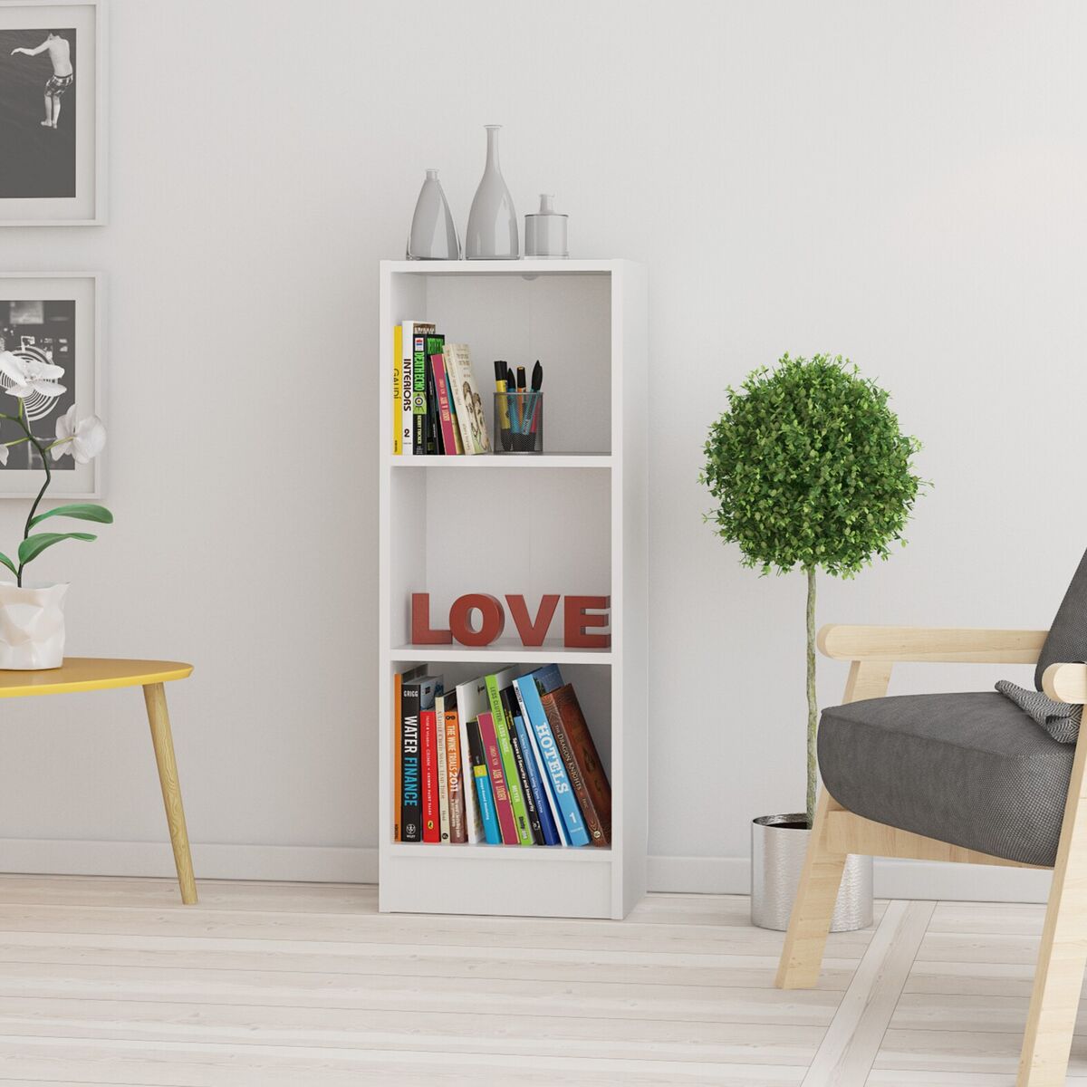 Tvilum Basic kirjahylly 41x27x107 cm valkoinen