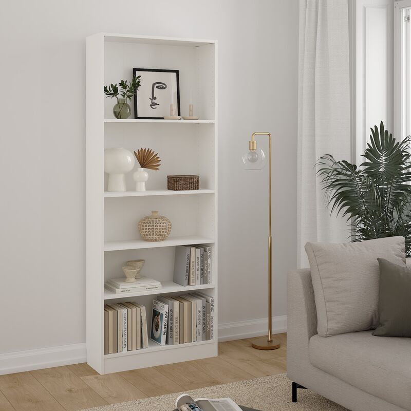Basic kirjahylly 79x27x203 cm valkoinen
