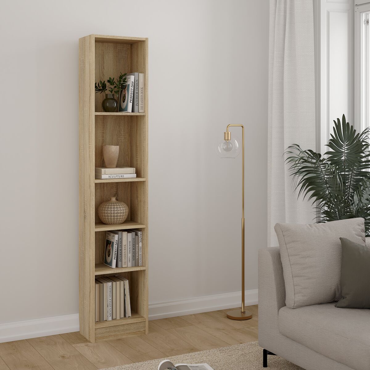 Tvilum Basic kirjahylly 41x27x203 cm tammi