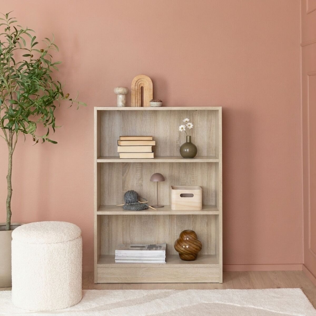 Tvilum Basic kirjahylly 79x27x107 cm tammi