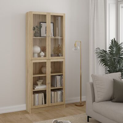 Basic vitriini 79x27x203 cm lasiovilla valkoinen