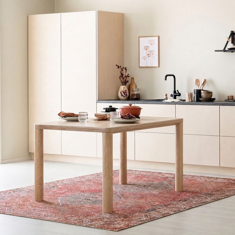 Pallas tammi ruokapöytä 150x90 cm lakattu tam