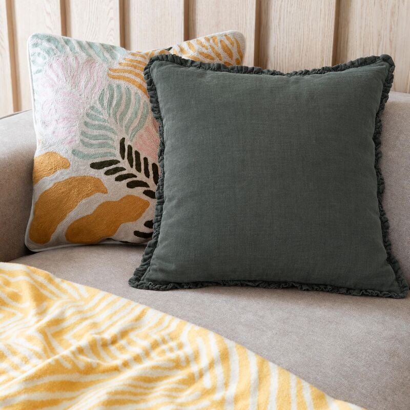 Hetki pellava röyhelö tyynynpäällinen 60x60