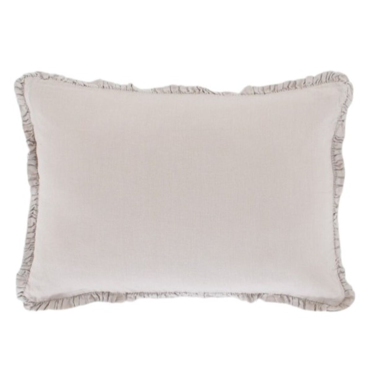 Veke Hetki pellava röyhelö tyynynpäällinen 50x70 cm hiekka