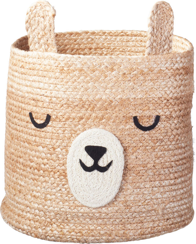 Nalle säilytyskori juutti 28 cm luonnonvärinen