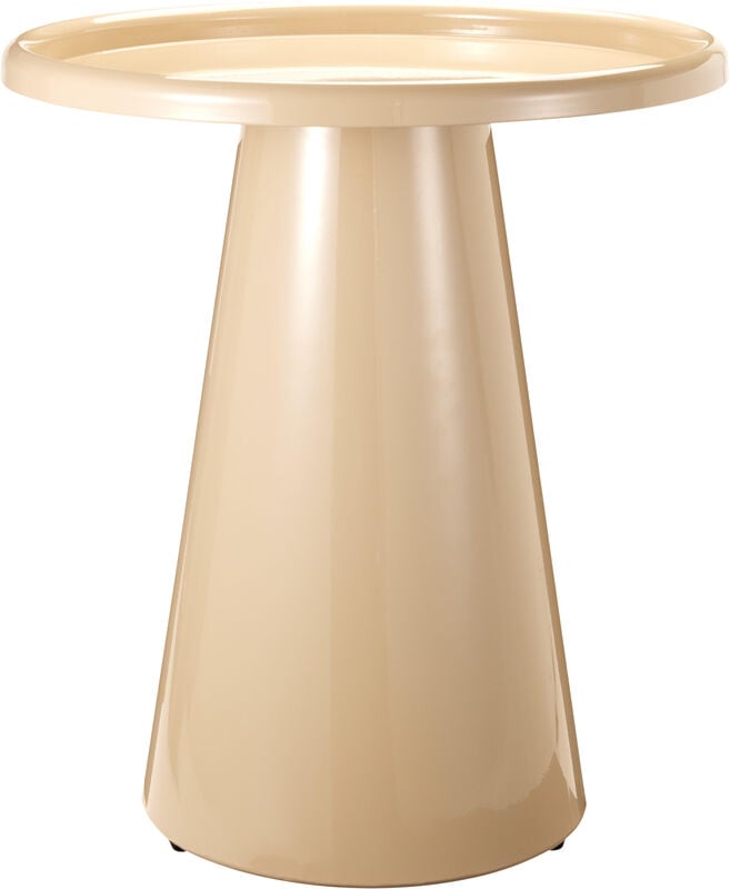 Siina pyöreä apupöytä Ø 43 cm kiiltävä beige