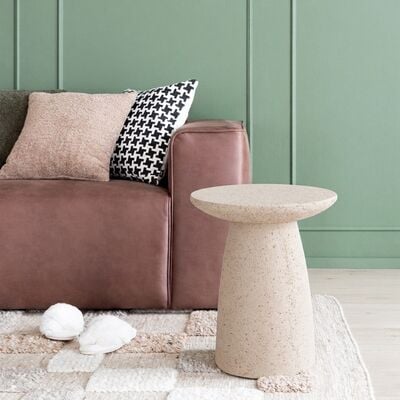 Hieta pyöreä apupöytä Ø 36 cm beige