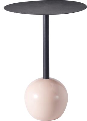 Sona apupöytä Ø 36 cm musta/beige