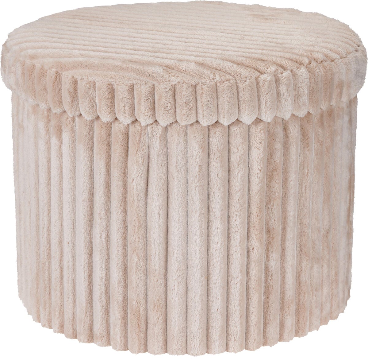 Ei brändiä Lumo pyöreä rahi säilytystilalla Ø52 cm beige