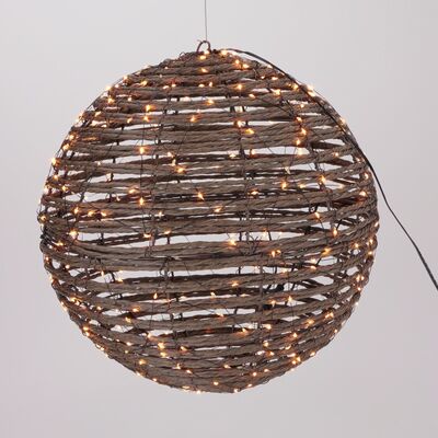 Rustiikki LED-valopallo sisä-/ulkokäyttöön Ø25 cm lämminvalkoinen