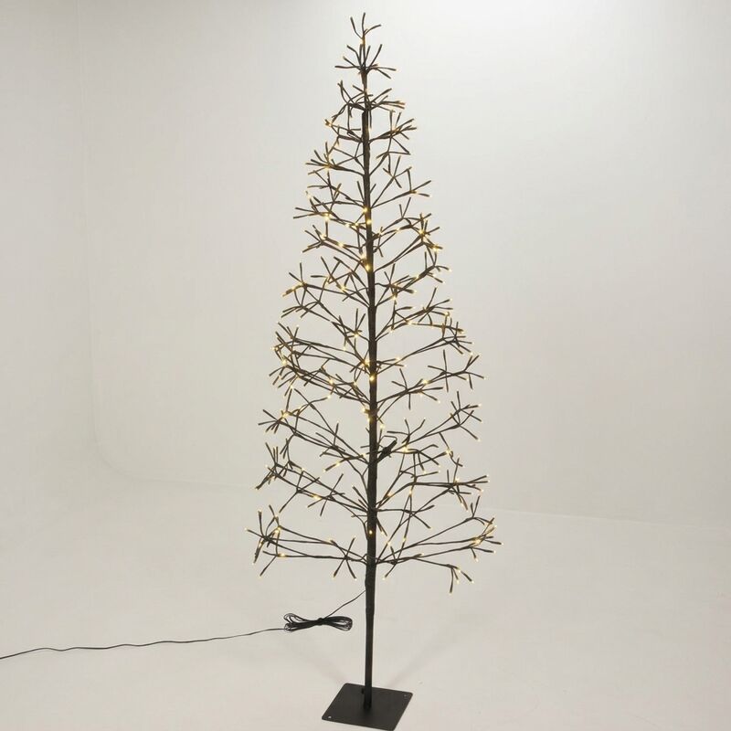 Kuusi LED-valopuu sisä-/ulkokäyttöön 120 cm lämminvalkoinen