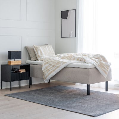 Unia Trend runkopatja 80x200 cm L hiekka Avalanche 02, mustat puujalat, asiakasp