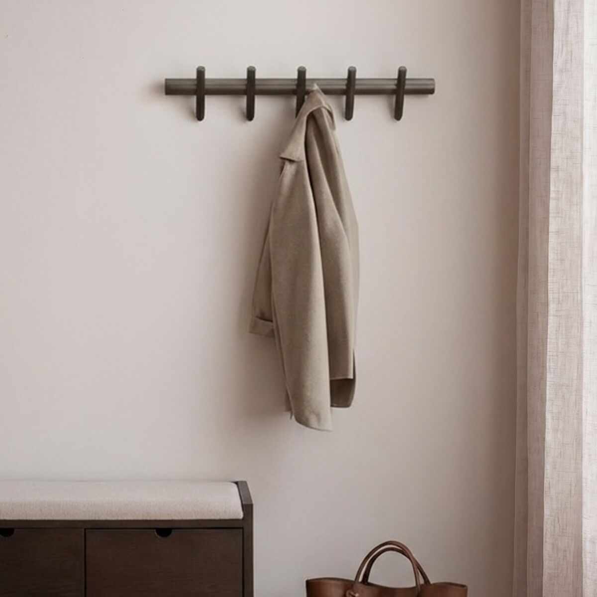 Rowico Home Hillmond naulakko 65 cm ruskea