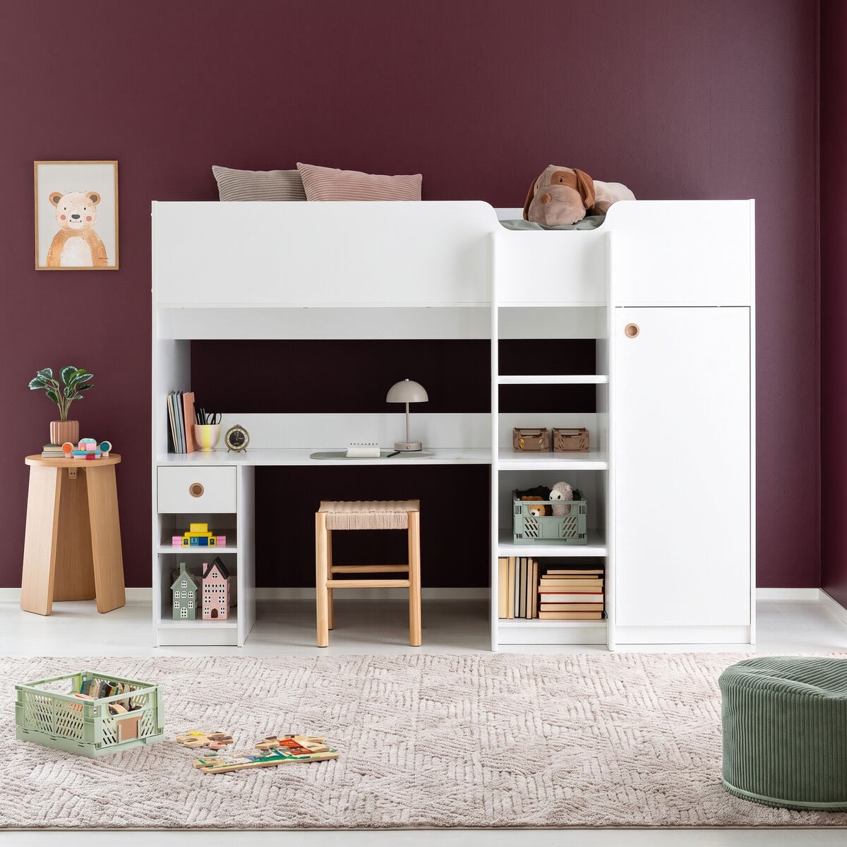Tvilum Lyon parvisänky 203x103,8x150 valkoinen, asiakaspalautus