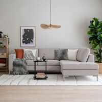 Toronto avokulmasohva oikea beige storm 06, ilman jalkoja, asiakaspalautus