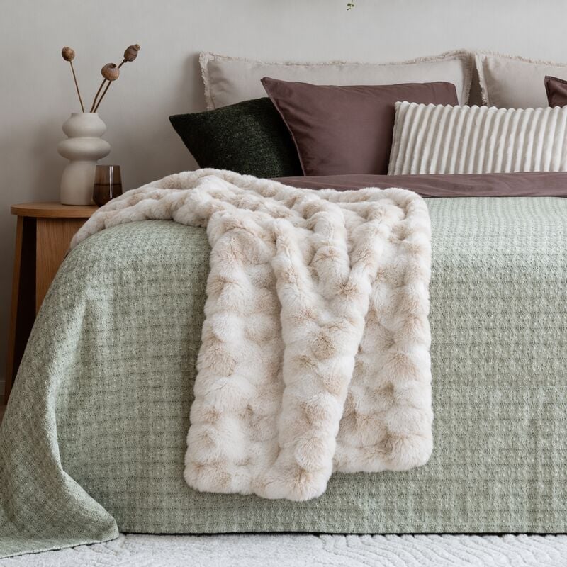 Frida torkkupeitto 130x170cm vaalea beige