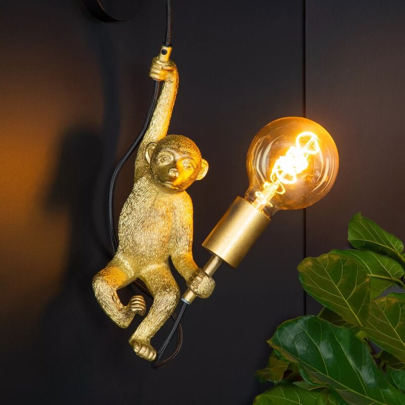 Lucide Chimp seinävalaisin musta/kulta