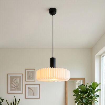 Trio Lamora riippuvalaisin 1xE27 52 cm valkoinen/mattamusta